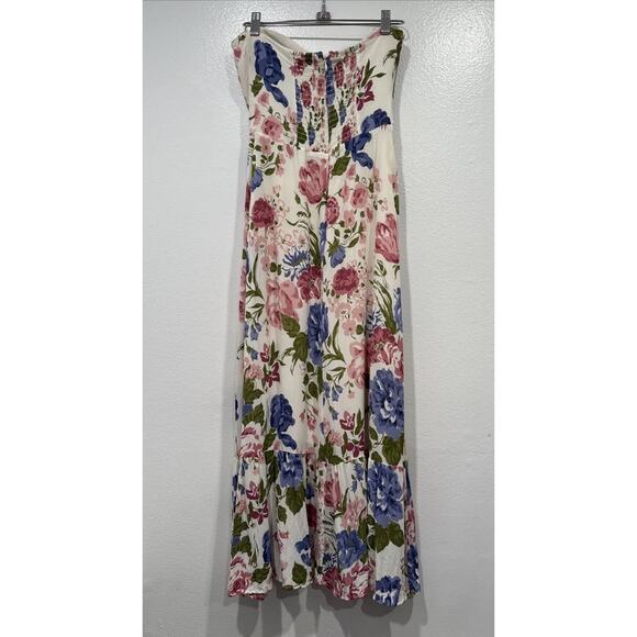 Reformation Arta Dress In Donna Womens Size 4 Floral Print Strapless Romantic - Picture 5 of 8